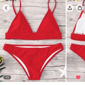 NWT ZAFUL RED BIKINI!!